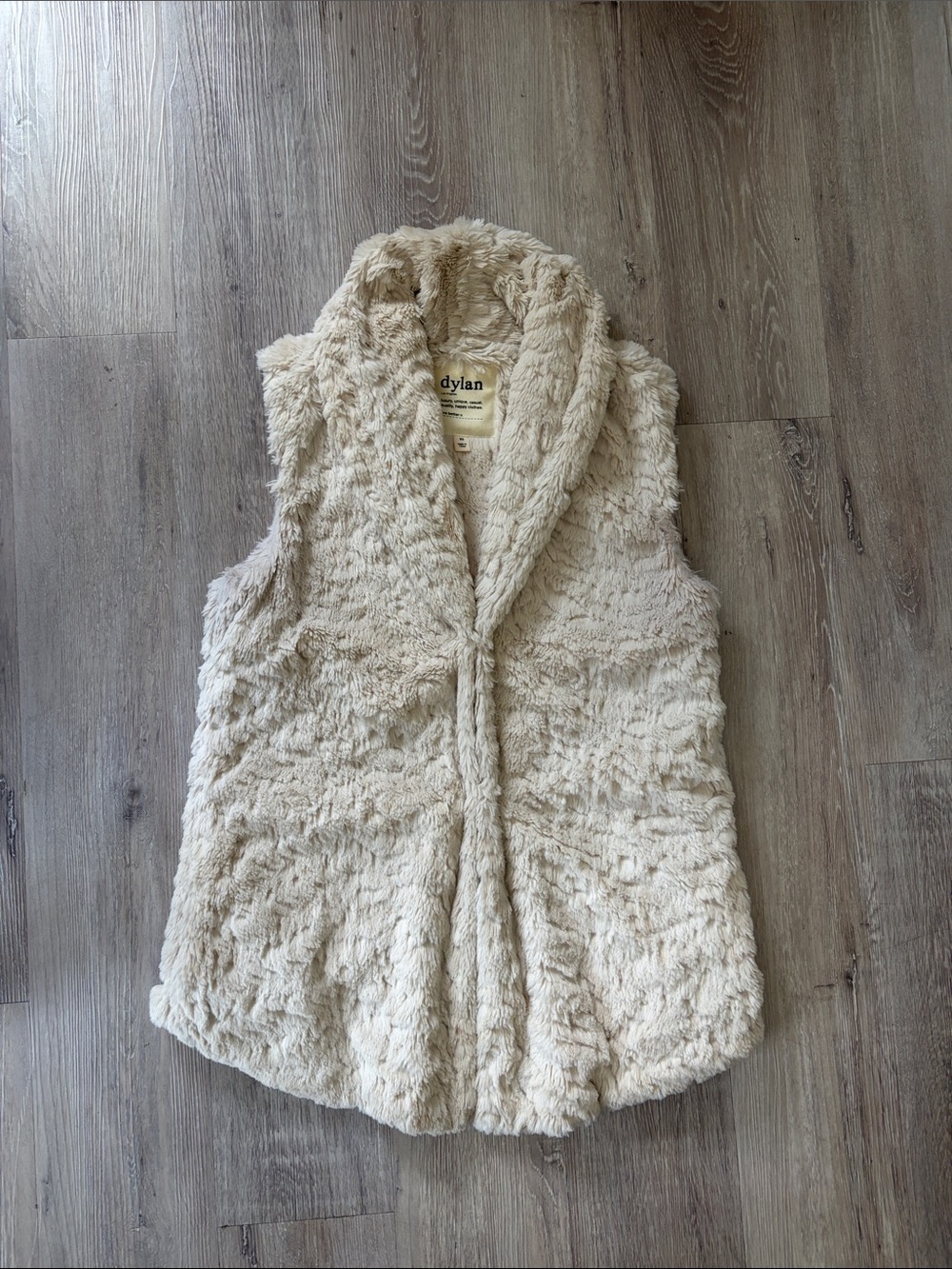dylan Cream Faux Fur Kids Vest